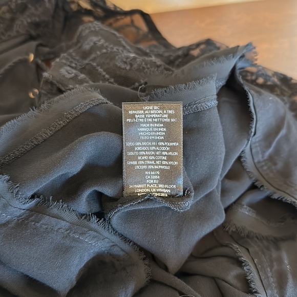 Urban Outfitters Ecote Black Mesh Lace Mini Dress Size Small - Picture 8 of 8